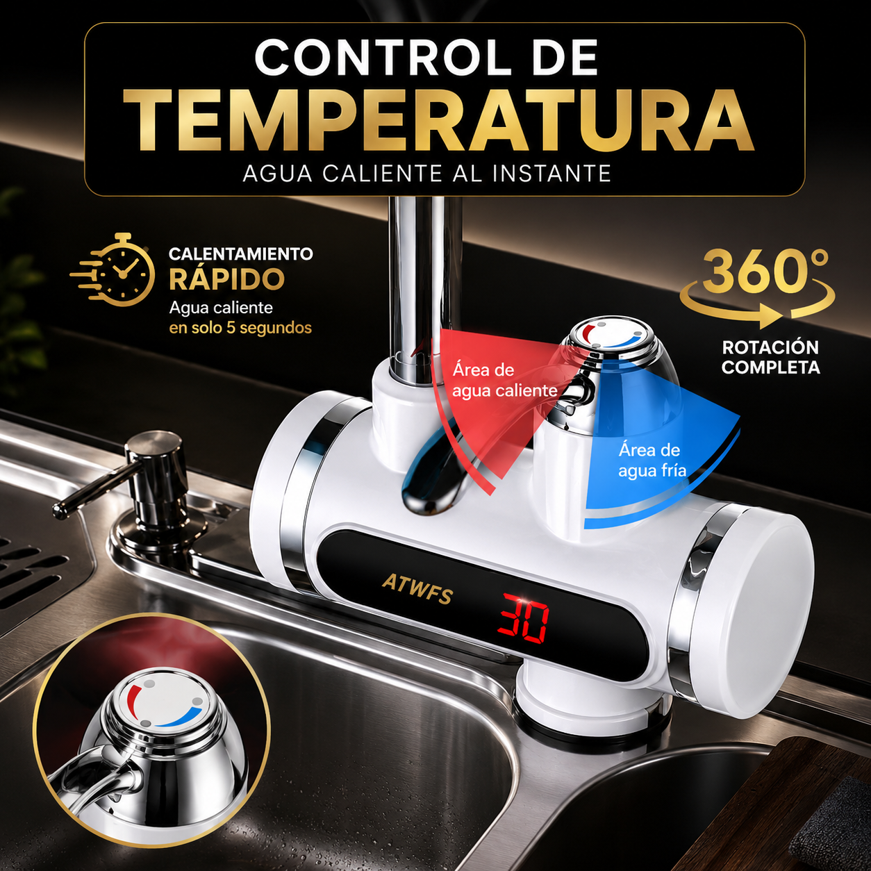 AquaHeat® — Agua caliente en 5 segundos