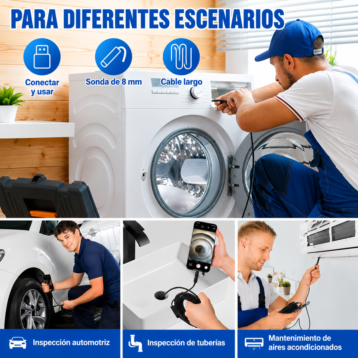 InspectCam™ - Cámara Endoscópica Micro Usb Tipo C (3mtr)