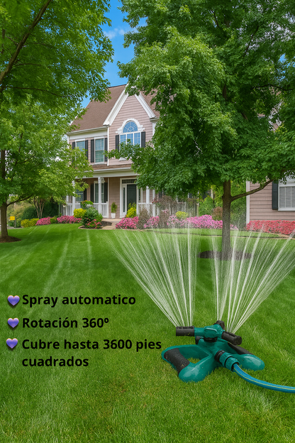 Aspersor de Riego 360° para Césped y Jardín – Riego Eficiente y Uniforme