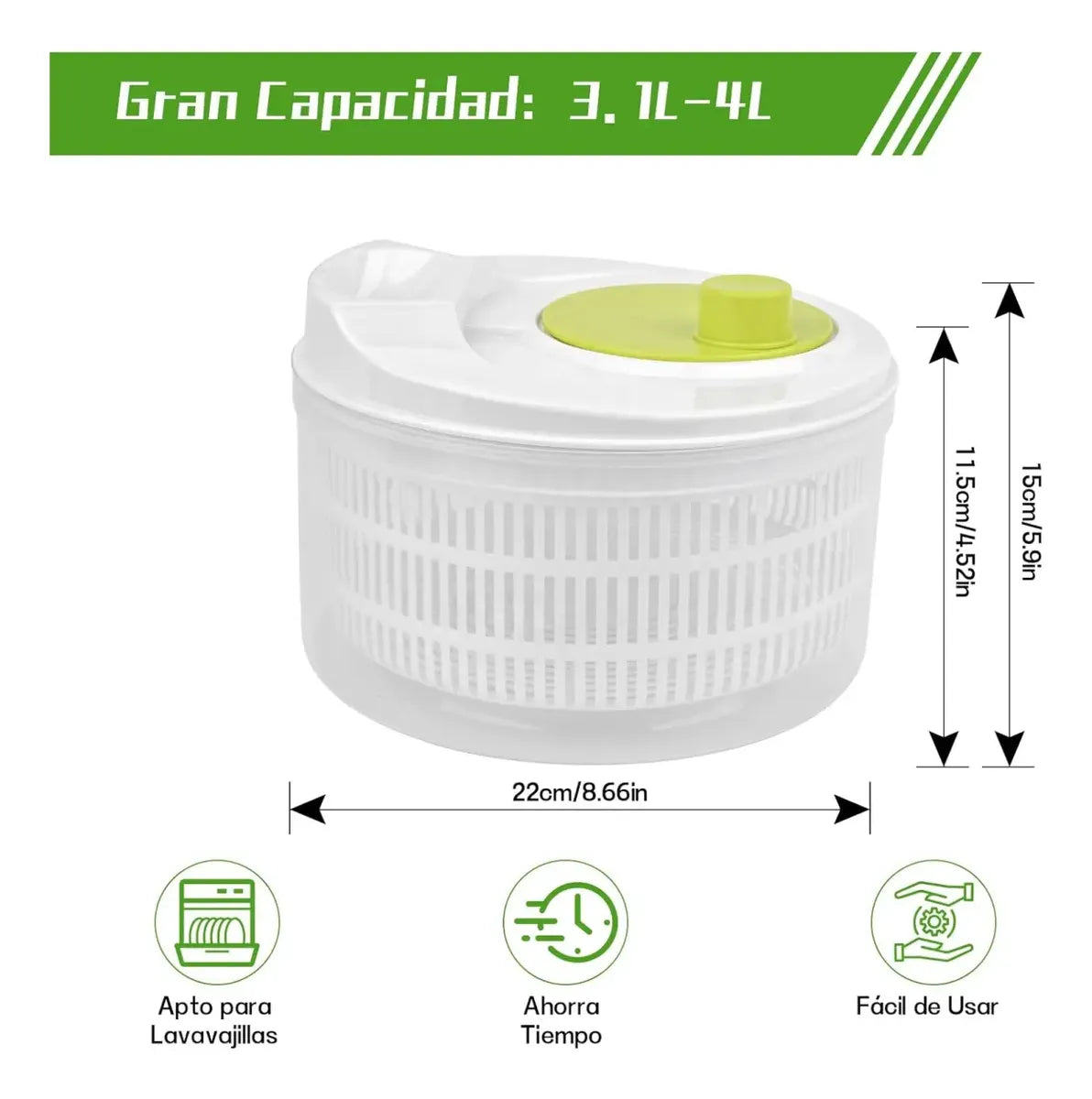 Salad Spinner® - Escurridor Verdura Centrifugador