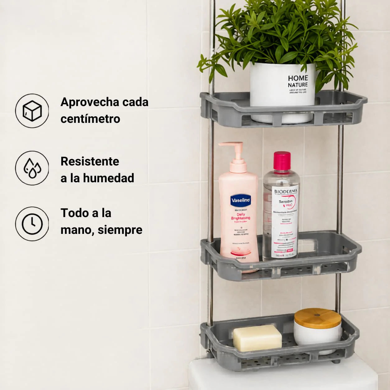 BathSpace® Organizador para baño sobre Inodoro