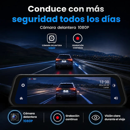 DriveVision 360 | Espejo Retrovisor con Cámara Delantera para Auto