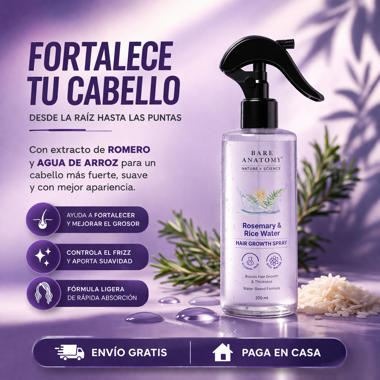 Rosemary and rice water