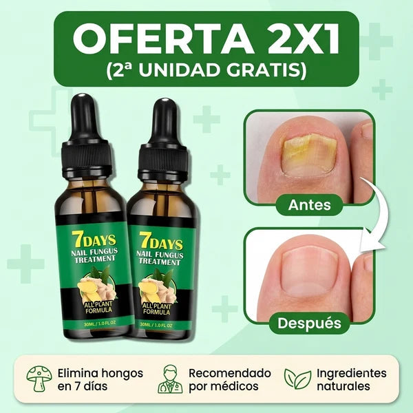 (2x1) Tratamiento anti hongos 100% NATURAL 7 Days