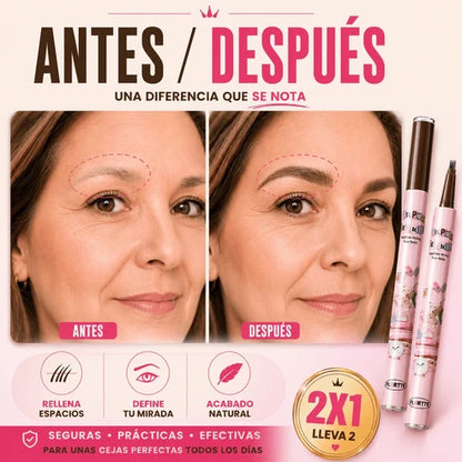 GlamBrow 3D — Lápiz Microblading de Precisión, Sin Líneas Gruesas Promo 2x1