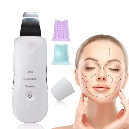 Espátula Ultrasónica de Limpieza Facial Profesional