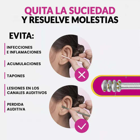KIT ESTUCHE LIMPIADOR DE OÍDOS