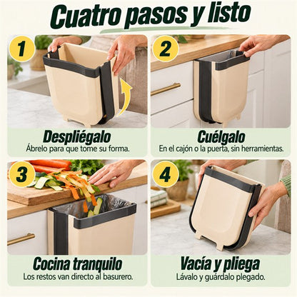 Basurero Plegable - Se cuelga, se usa y se guarda