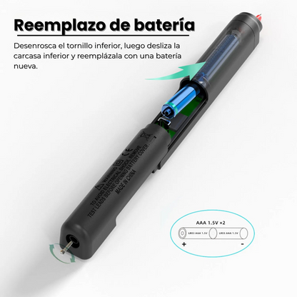 Comprobador de Voltaje Tipo Bolígrafo – Multímetro Digital Portátil con Detección Automática