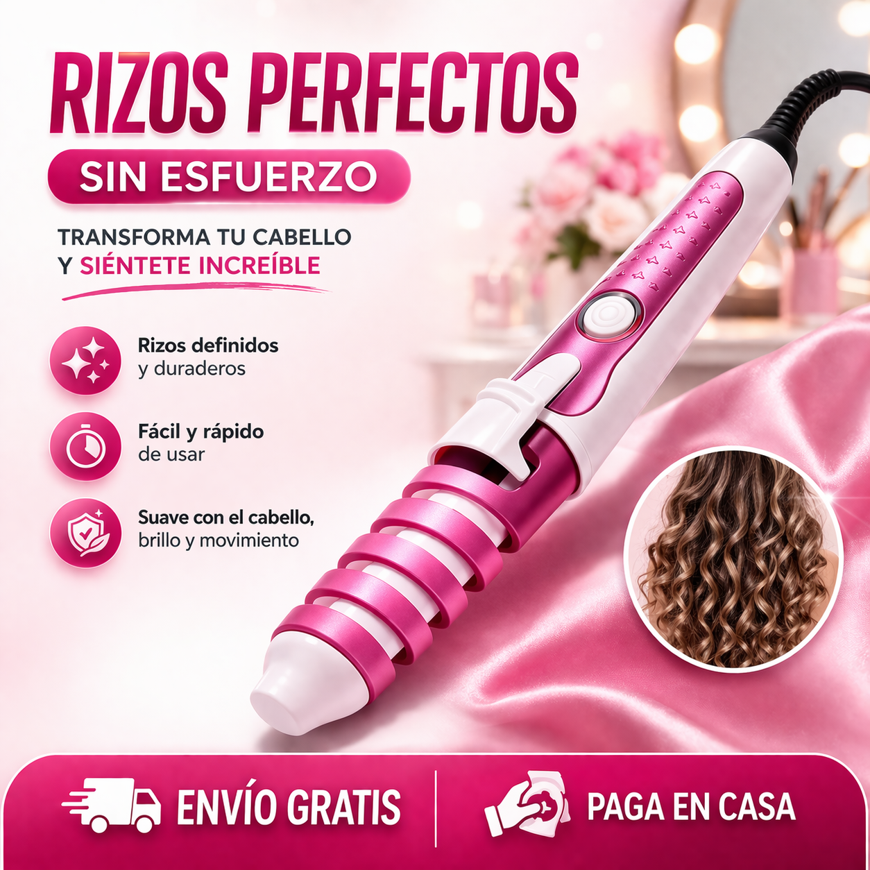 Pinza Rizadora Encrespador De Cabello