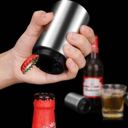Abridor de Botellas Magnético Automático de Acero Inoxidable