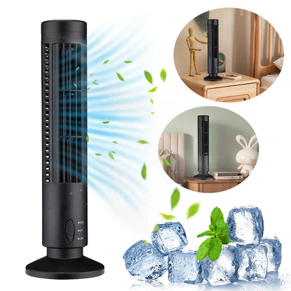 Ventilador Portátil de Torre LED USB | Sin Aspas, Silencioso y Seguro para Casa y Oficina