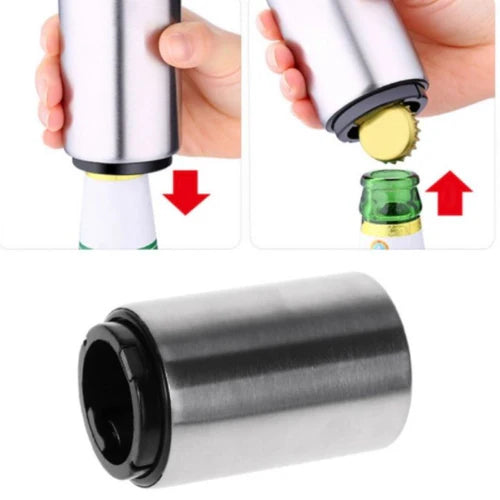 Abridor de Botellas Magnético Automático de Acero Inoxidable