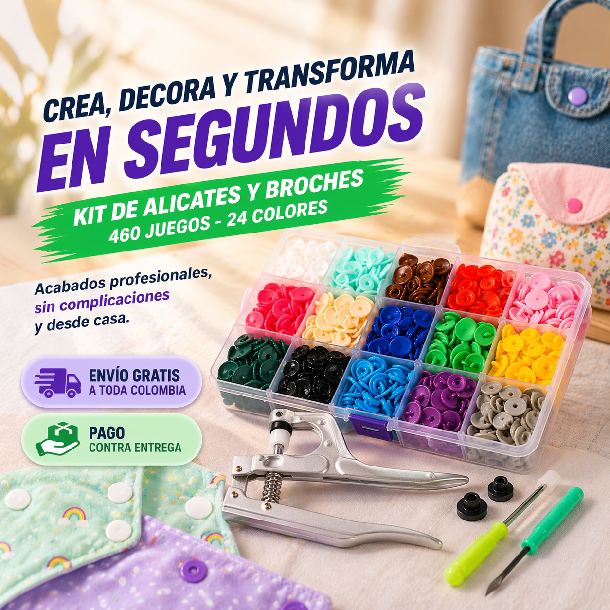 Botonix® - Kit De Botones A Presión Alicate