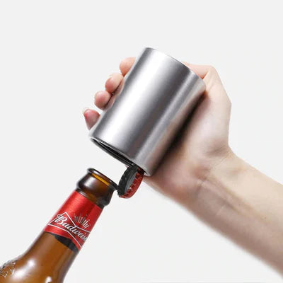 Abridor de Botellas Magnético Automático de Acero Inoxidable
