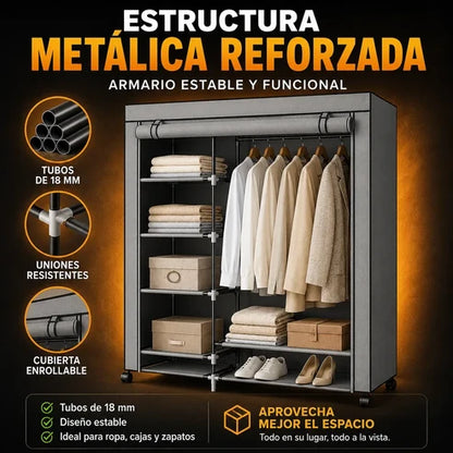 SmartCloset - Armario completo, montado en minutos, con ruedas