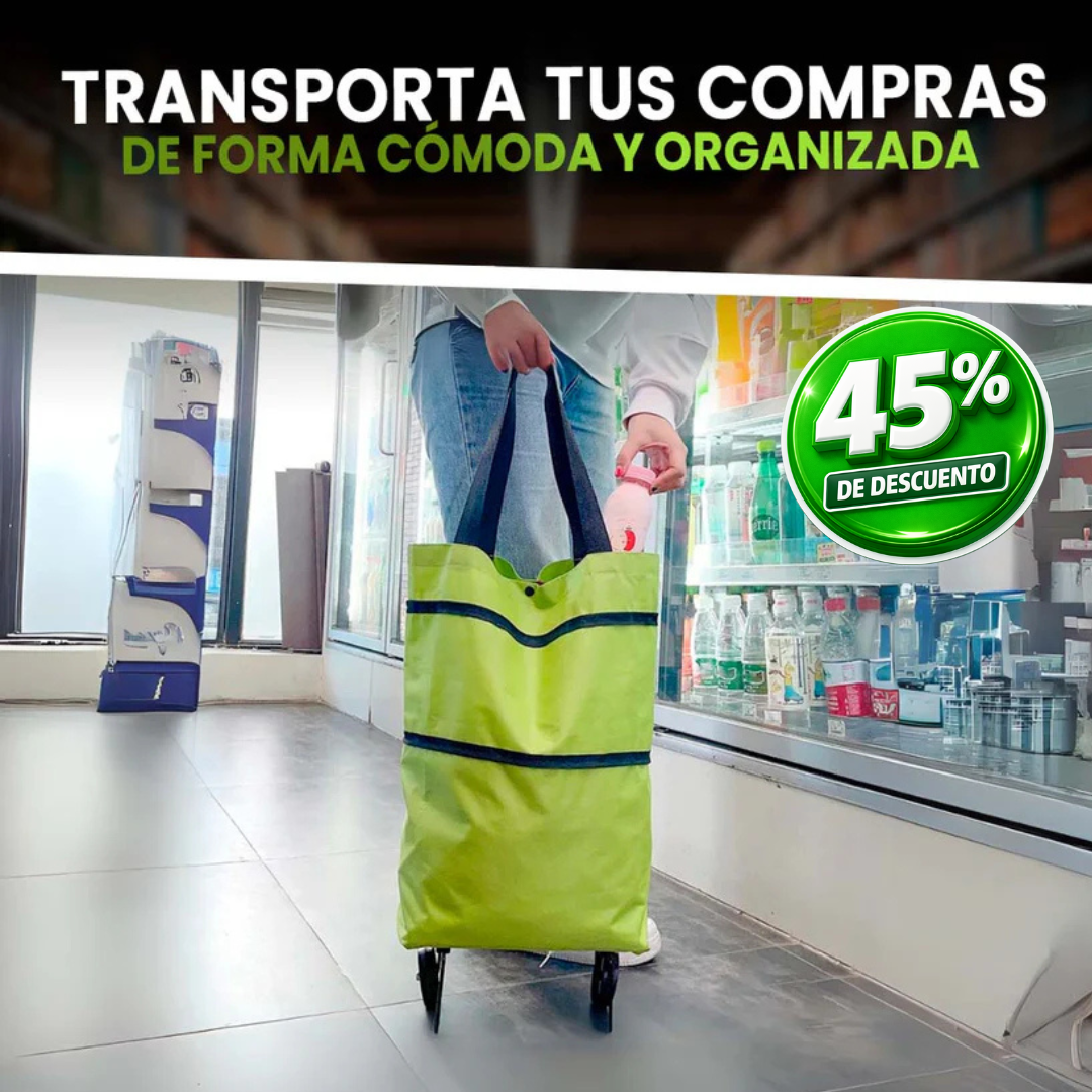 2x1 Bolsa Multiuso – Se Agranda y tiene ruedas – Llévala contigo siempre!