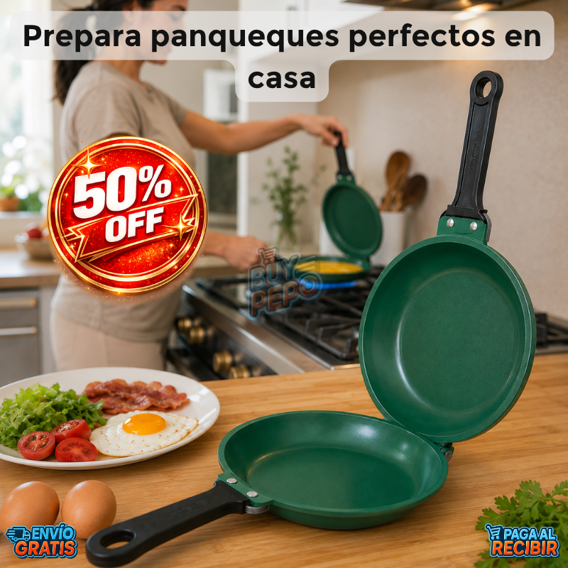 FlipPan™ 🥞 - Sartén panquequero doble cara 🔥