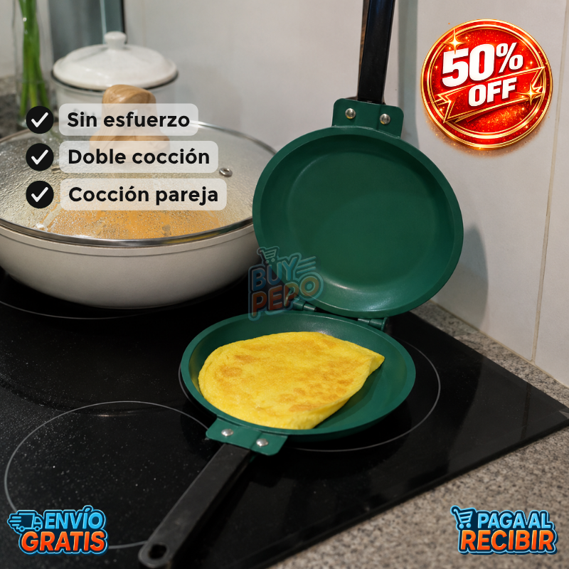 FlipPan™ 🥞 - Sartén panquequero doble cara 🔥