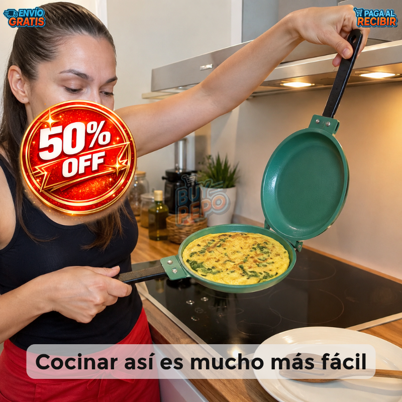 FlipPan™ 🥞 - Sartén panquequero doble cara 🔥