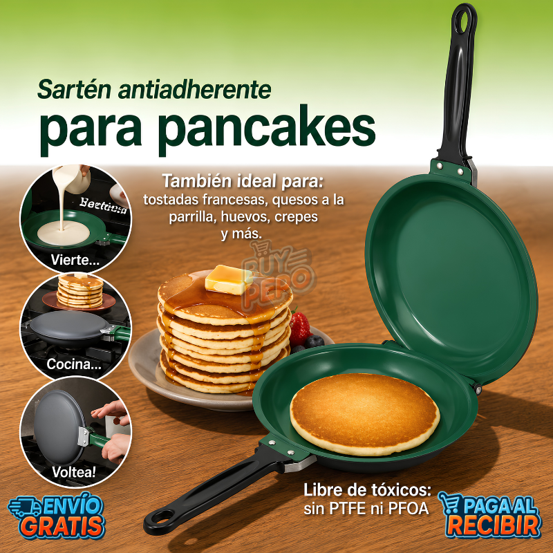 FlipPan™ 🥞 - Sartén panquequero doble cara 🔥