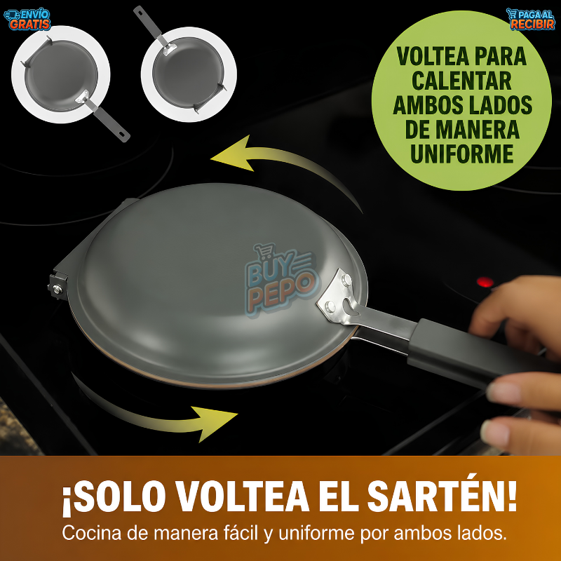 FlipPan™ 🥞 - Sartén panquequero doble cara 🔥