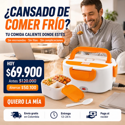 Lonchera Eléctrica Portátil · Nunca Más Comida Fría