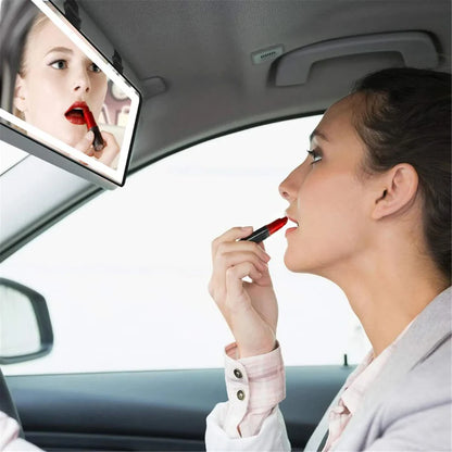 Espejo Recargable de Maquillaje con Luz LED para Carro