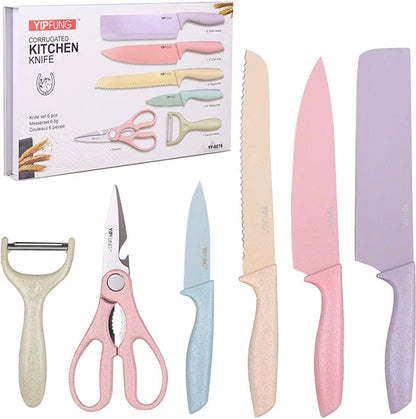SET DE CUCHILLOS COLOR PASTEL ✔️