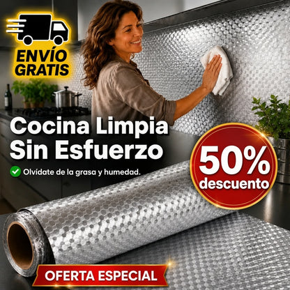 Aluminio Adhesivo – Protege y Decora – Cocina Moderna y Sin Grasa.