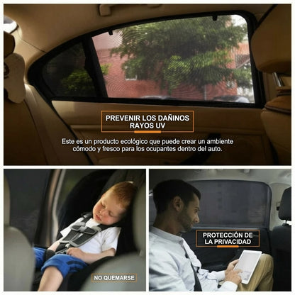 CarShades - Set de 4 Tapasoles de Malla para Ventana de Auto