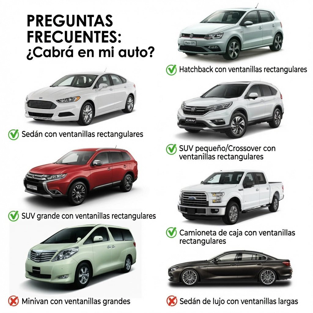 CarShades - Set de 4 Tapasoles de Malla para Ventana de Auto