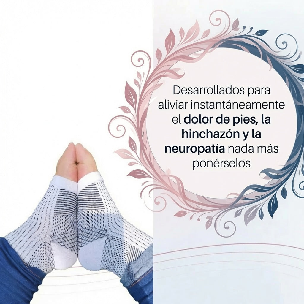 Medias De Compresión - Obtén Alivio Instantáneo De Pies Hinchados Y Adoloridos