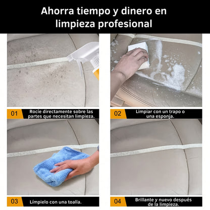 Limpiador Profesional de Tapiz y Plástico Para Auto 2x1