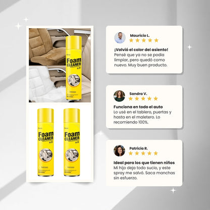 Limpiador Profesional de Tapiz y Plástico Para Auto 2x1