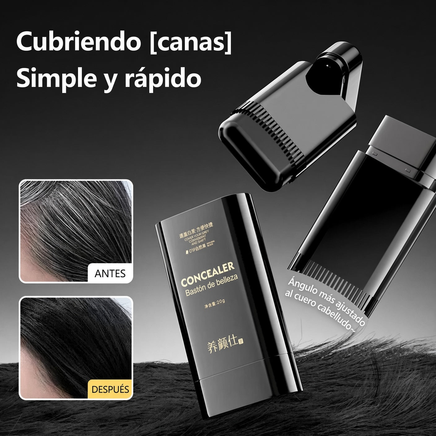 Herramienta aplicadora de tinte para el cabello con peine