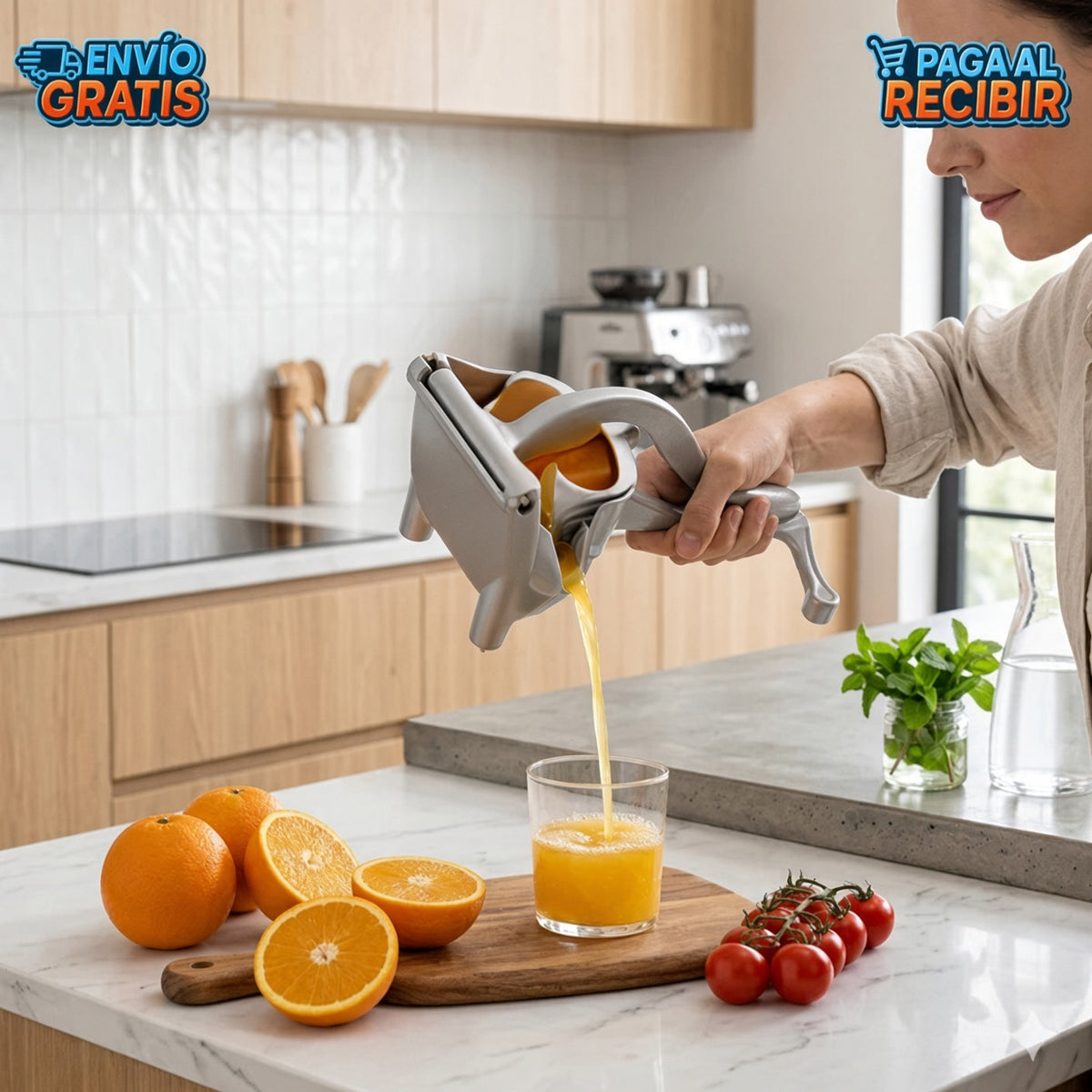 JuicePro™ 🍊 - Exprimidor de frutas metálico ✨