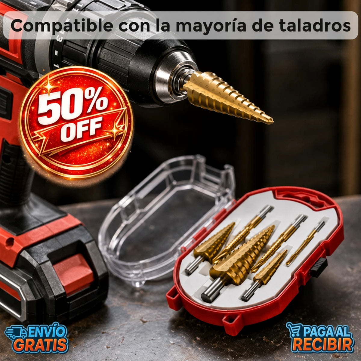 DrillPro™ 🔧 - Set brocas escalonadas 6 piezas ✨