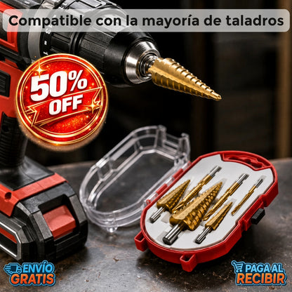 DrillPro™ 🔧 - Set brocas escalonadas 6 piezas ✨