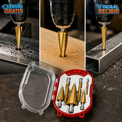 DrillPro™ 🔧 - Set brocas escalonadas 6 piezas ✨