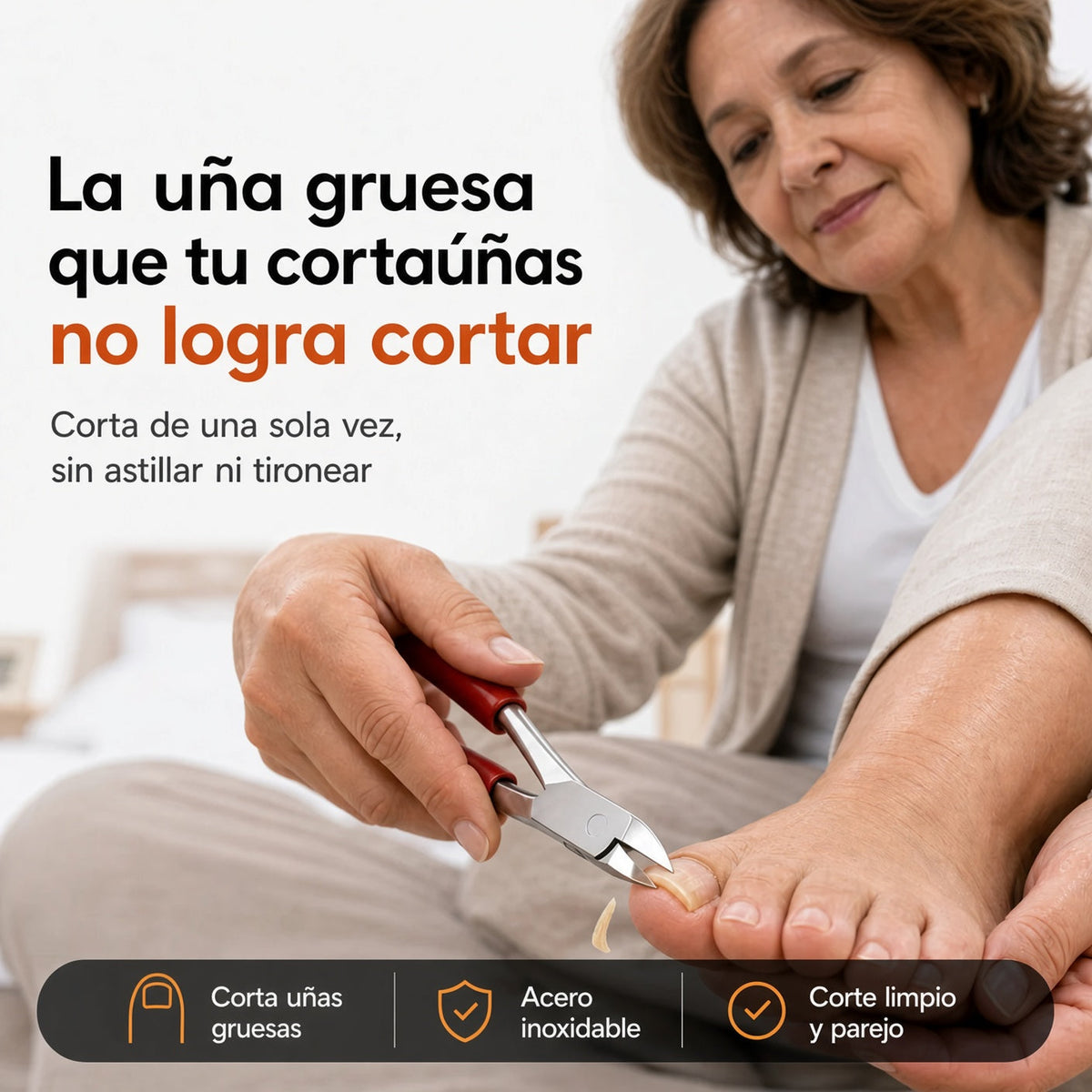 Corta Uñas Tenaza Pro - Corta la Uña Gruesa de Una Sola Vez