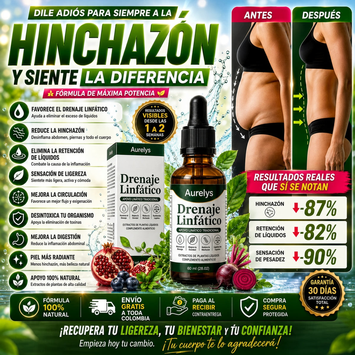 AURELYS - GOTAS DRENAJE LINFÁTICO - 60 ML