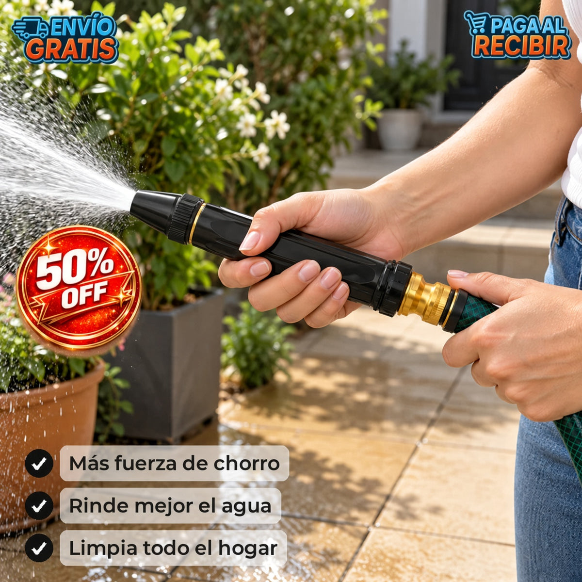 JetFlow™ 💦 - Pico manguera alta presión 🚿