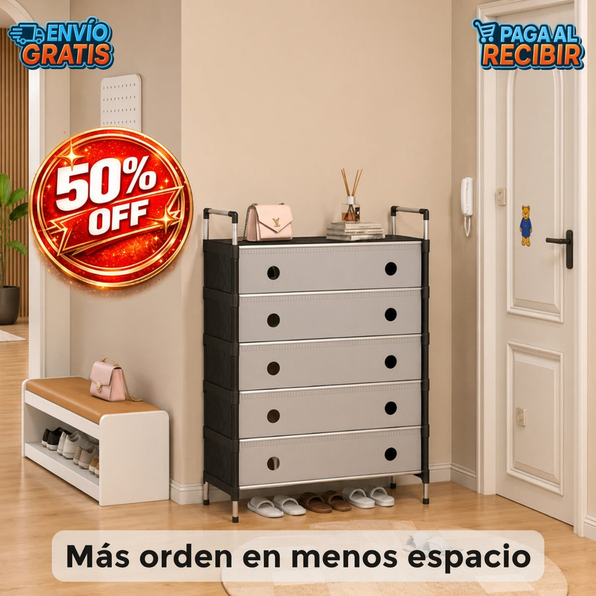 ShoeSpace™ 👟 - Zapatero de 6 niveles ✨