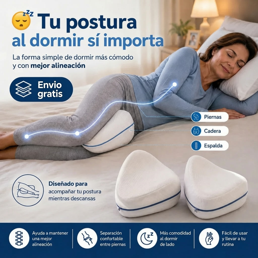 ErgoFlex Almohada Ortopédica — Duerme Sin Dolor de Cadera, Lumbar y Ciática