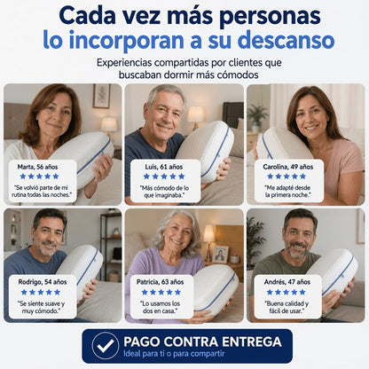 ErgoFlex Almohada Ortopédica — Duerme Sin Dolor de Cadera, Lumbar y Ciática
