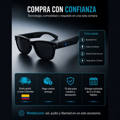 Lentes de Sol Bluetooth NimboLens | Llamadas Manos Libres al Volan