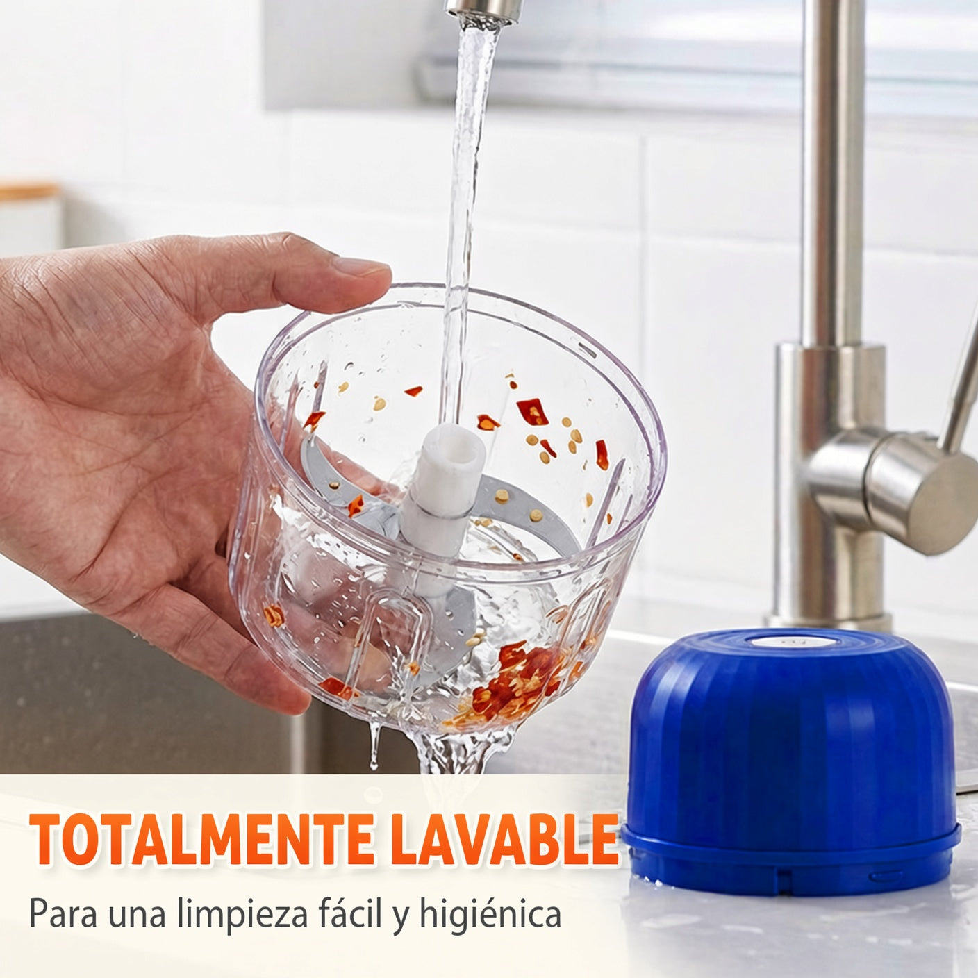 Mini Picadora Eléctrica de Alimentos Eficiente e Inalámbrica