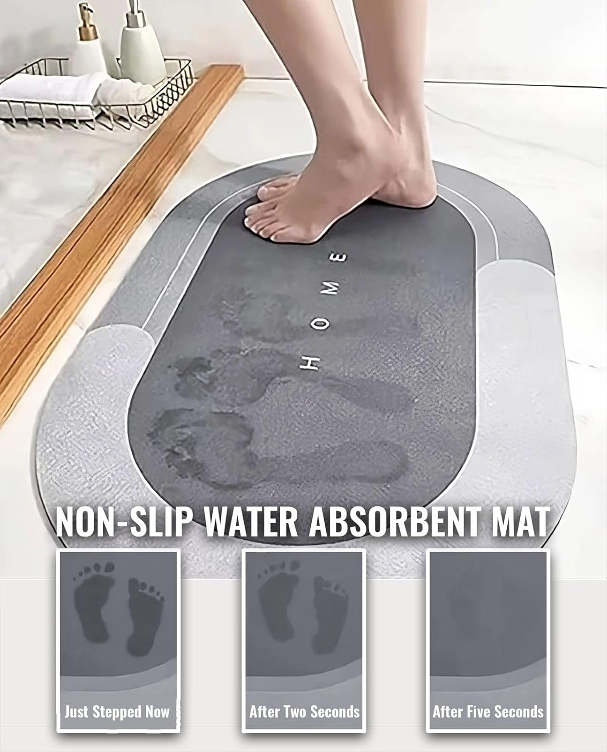 Alfombra Mágica de Baño Antideslizante