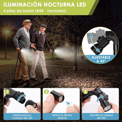 Bastón Plegable con Luz LED